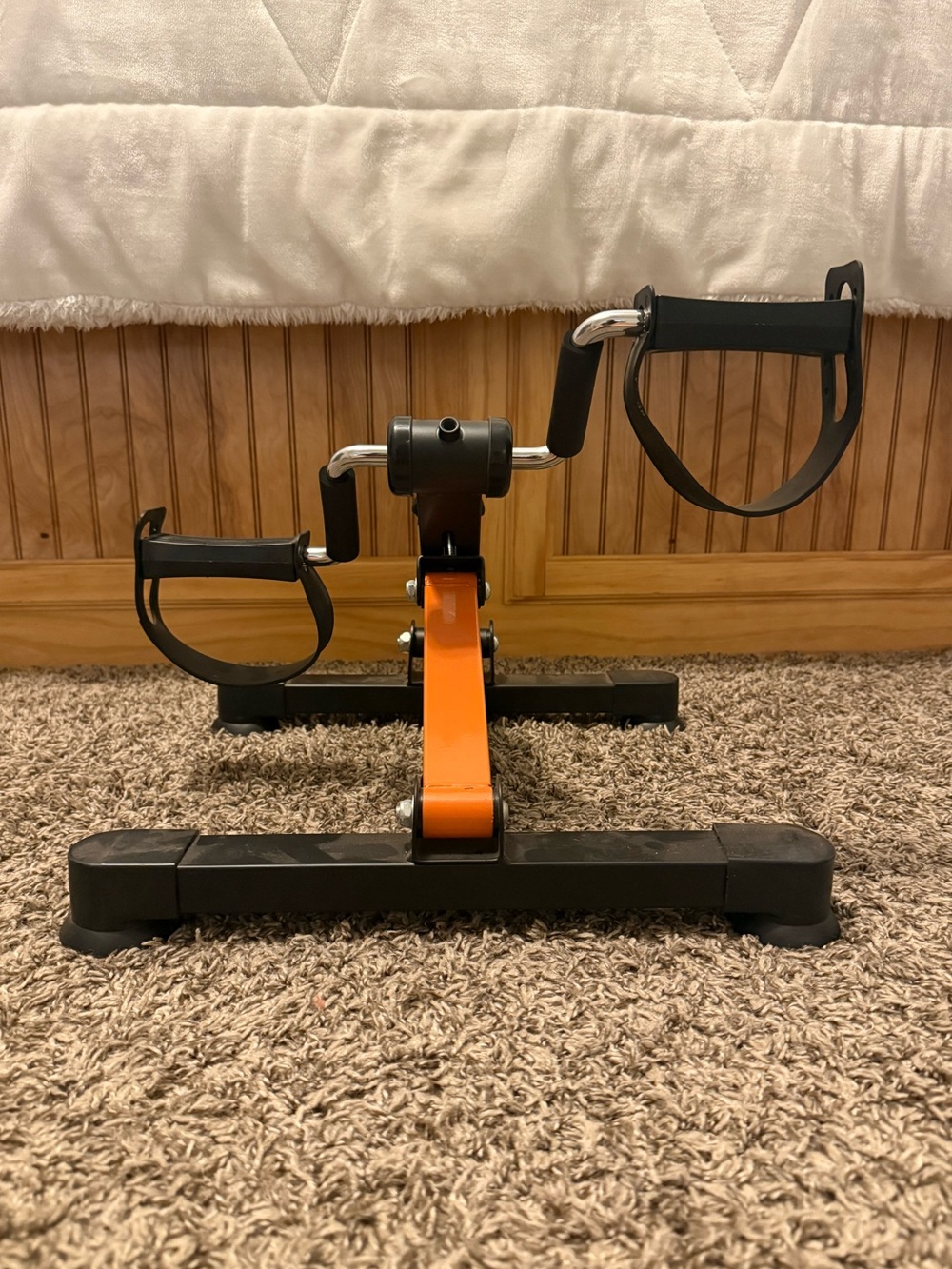 Portable Under-Desk Pedal Exerciser - Orange and Black